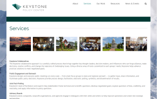 Keystone secondary page