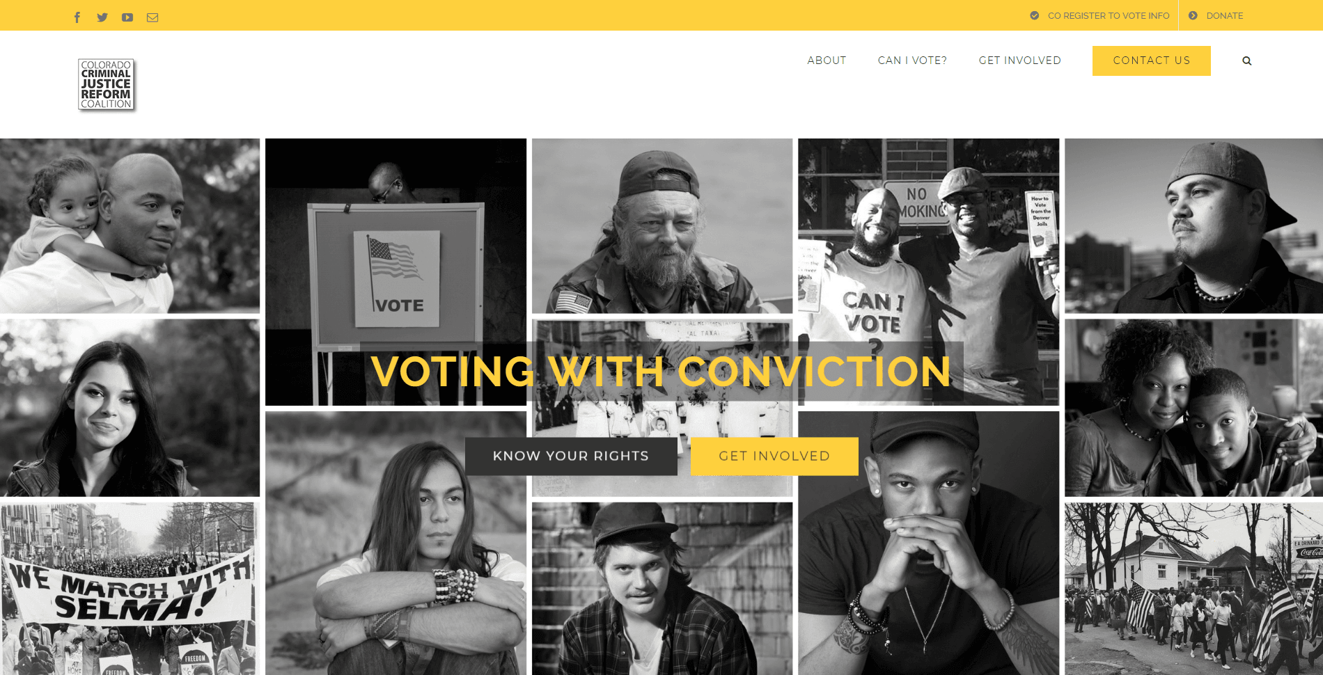 CCJRC Voting with Conviction homepage